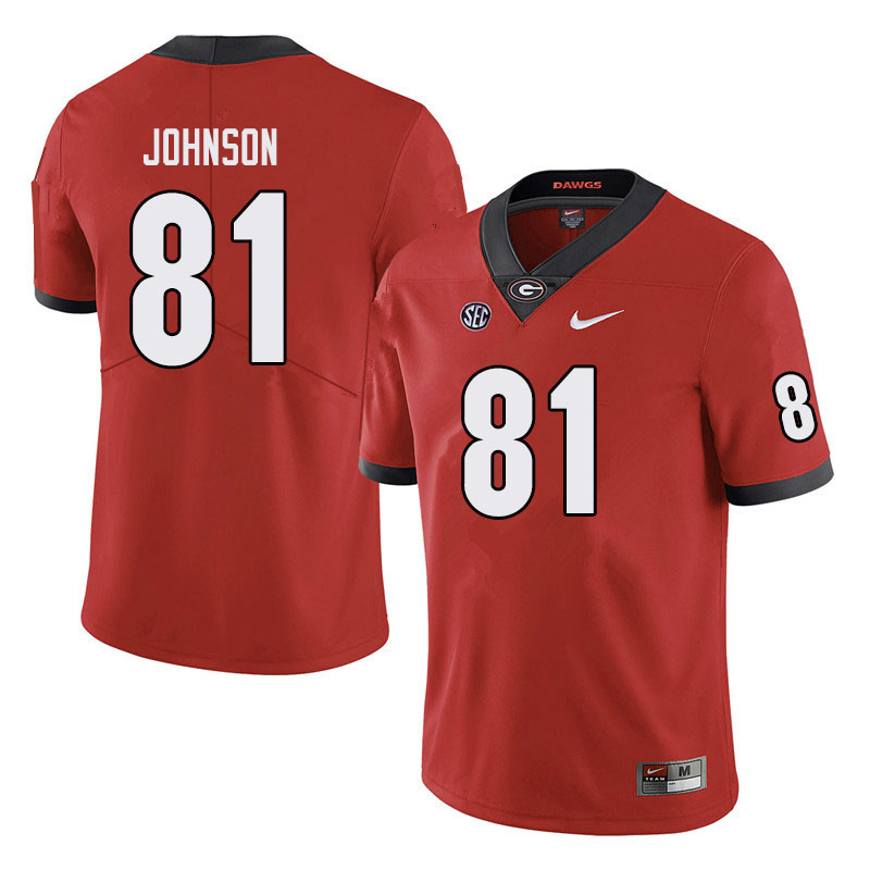 Men #81 Jaylen Johnson Georgia Bulldogs College Football Jerseys Sale-Black - Click Image to Close